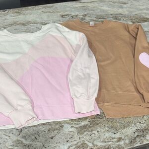Kids' Pink and Tan Sweatshirts